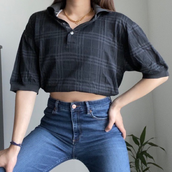 Vintage Burberry Collared T shirt - Picture 2 of 4